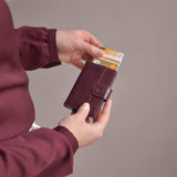Pasjeshouder Plus Croco Bordeaux
