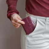 Pasjeshouder Plus Croco Bordeaux
