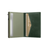 Pasjeshouder Slim Vintage Leer Groen