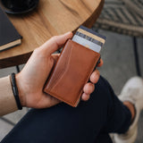 Porte-cartes Slim Cognac