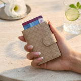 Card Holder Plus Woven Beige